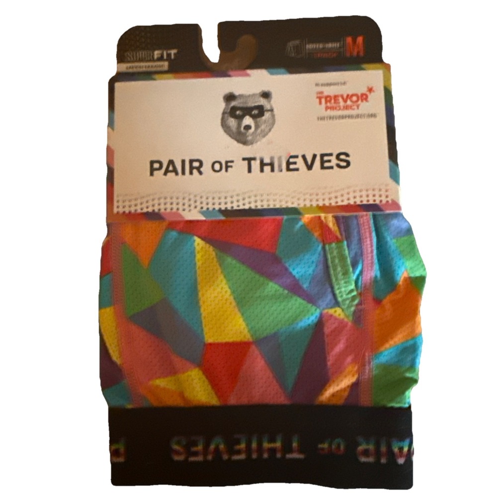 Pair‎ of Thieves Men's Super Fit Mesh Magic Boxer Brief Trevor Project Pride MD